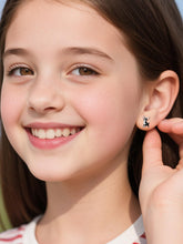 Load image into Gallery viewer, Sterling Silver Chihuahua Stud Earrings – Black