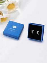 Load image into Gallery viewer, Sterling Silver Chihuahua Stud Earrings – Black