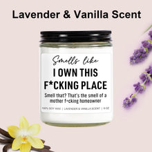 Load image into Gallery viewer, Funny Lavender & Vanilla Scented Soy Candle | 9oz Aromatherapy Gift