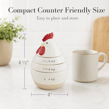Load image into Gallery viewer, Chicken Measuring Cups – Stacking Stoneware Kitchen Set