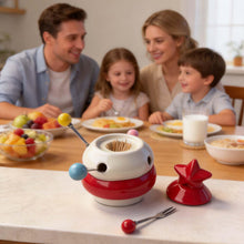 Load image into Gallery viewer, Ceramic Chick Toothpick Dispenser & Appetizer Fork Set