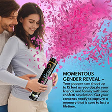 Load image into Gallery viewer, Gender Reveal Confetti Cannons – Pink Powder & Confetti Poppers