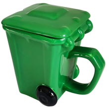 Load image into Gallery viewer, Curbside Trash Can Ceramic Mug with Lid (14 oz)