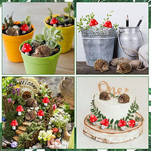 Load image into Gallery viewer, Queekay 6-Piece Hedgehog & Red Mushroom Set – Resin & Wood Fairy Garden Miniatures