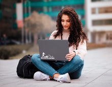 Load image into Gallery viewer, 'We Ate Your Stick Figure Family' Zombie Vinyl Decal Sticker (8" x 3")