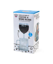 Load image into Gallery viewer, Coffee Mug & Wine Glass in One – Funny "Before 5" Gift