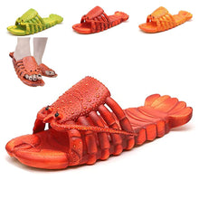 Load image into Gallery viewer, Lobster & Fish Slippers – Novelty Bass Sandals