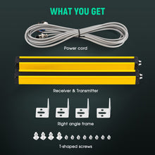 Load image into Gallery viewer, Safety Light Curtain Sensor – 40 mm Pitch, 8 Beams