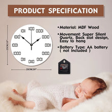 Load image into Gallery viewer, Binary Time Wooden Wall Clock - Gifteee Unique & Unusual gifts, Cool gift ideas