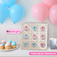 Load image into Gallery viewer, Gender Reveal Tic Tac Toe – Team Pink vs Team Blue Voting Game