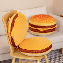 Load image into Gallery viewer, Cheeseburger Plush Pillow – 16.5" Food Cushion