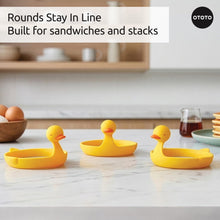 Load image into Gallery viewer, Duck Egg Rings – Cute Silicone Egg Molds (3-Pack)