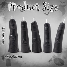 Load image into Gallery viewer, Black Finger Scented Candle - Realistic Soy Wax Halloween Decor
