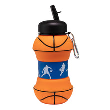 Load image into Gallery viewer, Collapsible Silicone Basketball Water Bottle - Gifteee Unique & Unusual gifts, Cool gift ideas