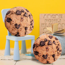 Load image into Gallery viewer, Realistic 3D Chocolate Chip Cookie Plush Throw Pillow – Round Floor & Couch Cushion