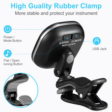 Load image into Gallery viewer, LEKATO Rechargeable Clip-On Guitar Tuner