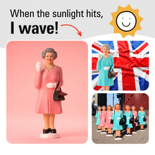 Load image into Gallery viewer, Solar Powered Waving Queen Figurine