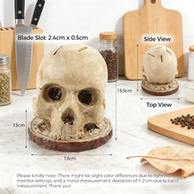 Load image into Gallery viewer, Skull Knife Holder – Gothic Kitchen Knife Block & Decor