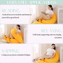 Load image into Gallery viewer, Banana Bean Bag with Ottoman – Convertible Floor Sofa Bed