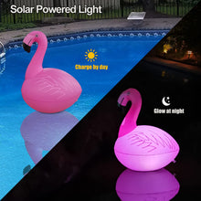 Load image into Gallery viewer, Solar Flamingo Floating Pool Lights – Color-Changing Decor