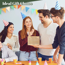 Load image into Gallery viewer, Wooden Money Saving Box with Challenge Stickers - Reusable Cash Vault