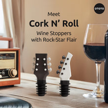 Load image into Gallery viewer, OTOTO Rock n' Roll Guitar & Bass Silicone Wine Bottle Stoppers