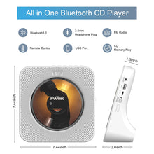 Load image into Gallery viewer, Vertical Bluetooth CD Player with Speakers (White)