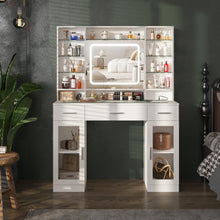 Load image into Gallery viewer, Fameill Makeup Vanity with Adjustable LED Lighting