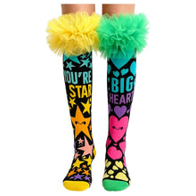 Load image into Gallery viewer, Tutu Lace Whimsical Rainbow Knee-High Socks