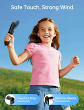 Load image into Gallery viewer, Handheld Fan with 4500mAh Power Bank – Foldable, 3 Speeds (Black)