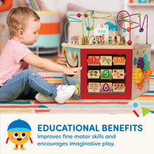 Load image into Gallery viewer, 7-Sided Wooden Activity Center