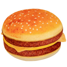 Load image into Gallery viewer, Cheeseburger Plush Pillow – 16.5" Food Cushion