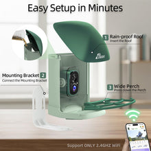 Load image into Gallery viewer, Smart Bird Feeder with HD Camera & Solar Panel | AI Species Recognition
