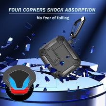 Load image into Gallery viewer, AirPods 1 & 2 Case with Cleaning Kit – Locking Armor (Black)