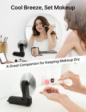 Load image into Gallery viewer, Handheld Fan with 4500mAh Power Bank – Foldable, 3 Speeds (Black)