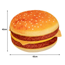 Load image into Gallery viewer, Cheeseburger Plush Pillow – 16.5" Food Cushion