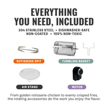 Load image into Gallery viewer, Self-Cleaning Glass Air Fryer, 5-Qt – 6-in-1 Rotisserie