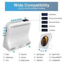 Load image into Gallery viewer, Vertical Bluetooth CD Player with Speakers (White)