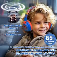 Load image into Gallery viewer, Kids Wireless Bluetooth Headphones - with 85dB Volume Limit - Gifteee Unique & Unusual gifts, Cool gift ideas