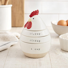 Load image into Gallery viewer, Chicken Measuring Cups – Stacking Stoneware Kitchen Set