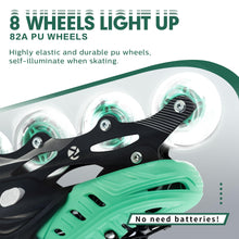 Load image into Gallery viewer, Adjustable Inline Skates with LED Wheels