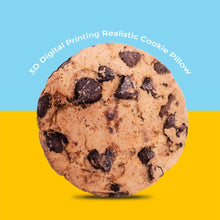 Load image into Gallery viewer, Realistic 3D Chocolate Chip Cookie Plush Throw Pillow – Round Floor & Couch Cushion