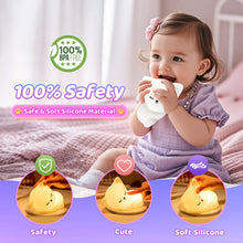 Load image into Gallery viewer, Cat Night Light for Kids – 16-Color Squishy Silicone Lamp