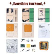 Load image into Gallery viewer, Pijesaksa 3D Wooden Puzzle Nightlight – Cave Village