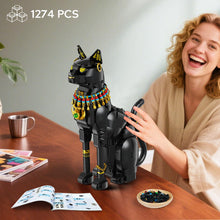 Load image into Gallery viewer, Egyptian Cat Building Blocks – 1274-Piece Display Model