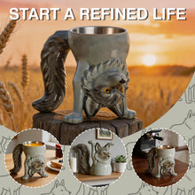 Load image into Gallery viewer, 2-in-1 Gray Wolf Inverted Novelty Mug & Figurine
