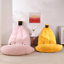 Load image into Gallery viewer, Banana Bean Bag with Ottoman – Convertible Floor Sofa Bed