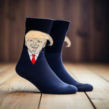 Load image into Gallery viewer, Funny Donald Trump 3D Hair Socks | Novelty Political Humor Gag Gift