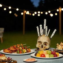 Load image into Gallery viewer, Skull Knife Holder – Gothic Kitchen Knife Block & Decor