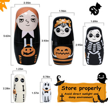 Load image into Gallery viewer, Halloween Nesting Dolls – Wooden Russian Doll Set of 5